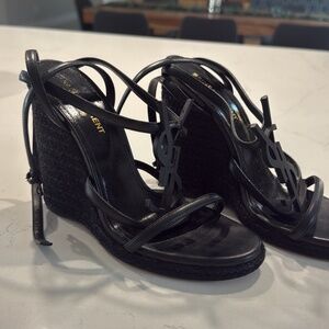 YSL  Cassandra Wedge Espadrilles